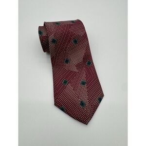 Regatta 80 Men's Neck Tie Red Geometric Diamond Pattern‎ Classic Business Tie